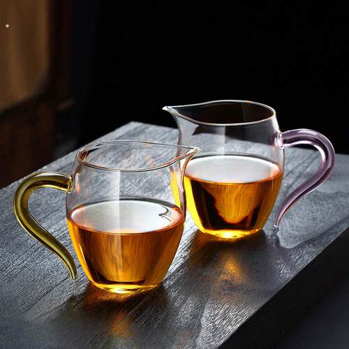 公道杯玻璃加厚耐热分茶器高档过滤泡茶茶具茶杯日式茶海公杯茶漏