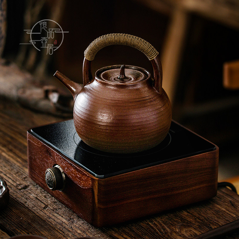 柴烧电陶壶家用泡茶提梁手工烧水茶壶中式户外炭炉养生围炉煮茶器
