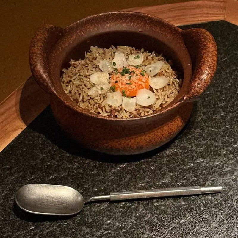 山野风粗陶双耳砂锅带盖煲仔云贵川牛肝菌炒饭餐具特色陶瓷菜盘子