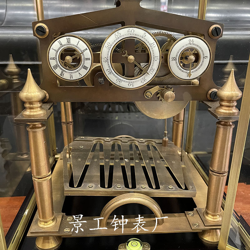 纯铜滚球钟欧式骨架钟12秒翻板滚珠钟