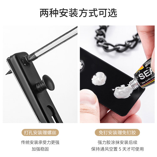 不锈钢防盗链门链酒店门栓门锁防盗锁扣免打孔家用入户室内安全链