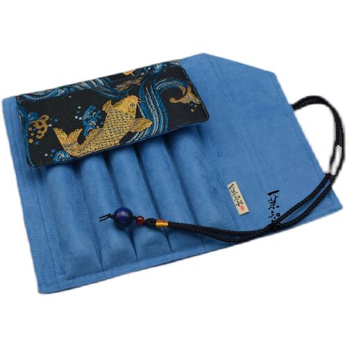 知秋家 一叶知秋 钢笔 笔帘 【锦鲤】 手作  收纳 西阵织 文具