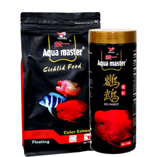 统一血鹦鹉鱼粮鱼彩红宝石血鹦鹉鱼食增艳鱼食地图增红发财鱼饲料