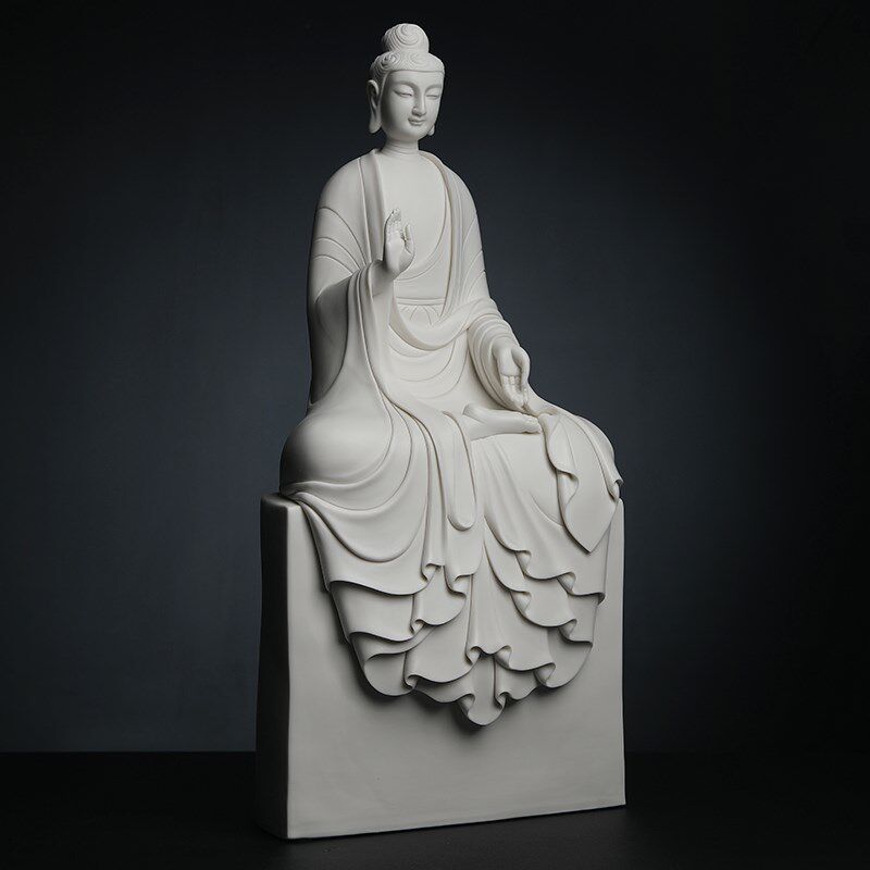戴玉堂 陶瓷摆件《禅意 释迦牟尼佛》德化白瓷林建平佛像家居饰品