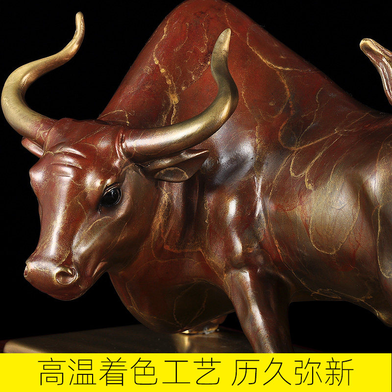 铜牛摆件纯铜家居客厅招财12生肖牛工艺品办公室开业礼品桌面装饰