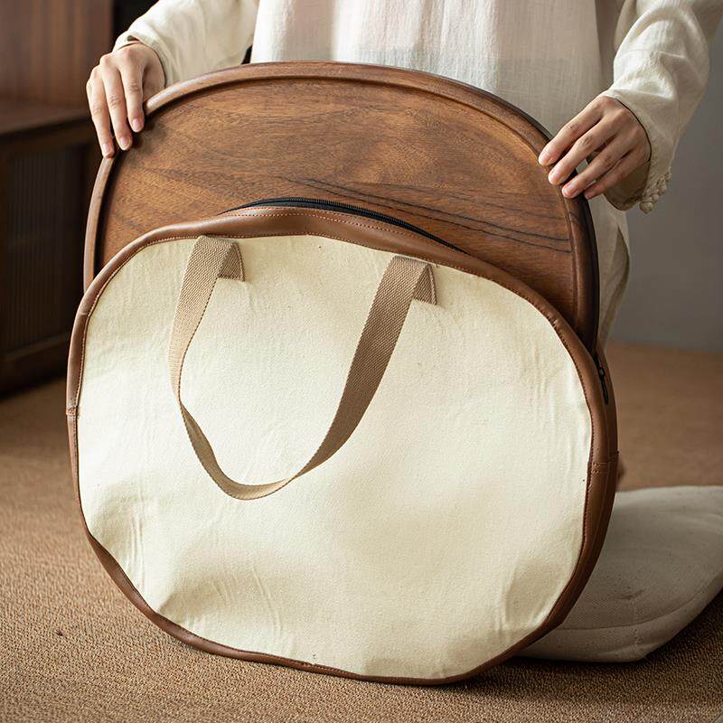 日式胡桃木榻榻米茶几可折叠家用飘窗桌矮茶桌小茶台禅意坐地炕桌图片