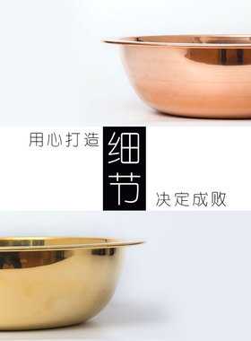 婚庆盆洗脸盆结婚铜盆喜盆加厚仿古宝宝盆家用品黄铜聚宝盆摆件