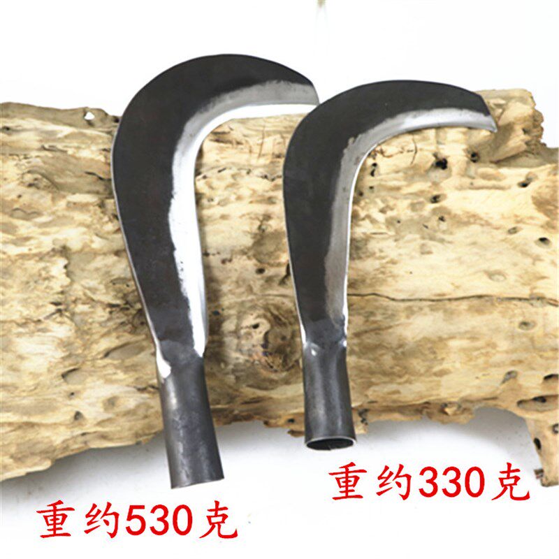镰刀勾镰勾刀手工锻打柴镰刀竹刀农用割草园林除草刀割草镰包邮