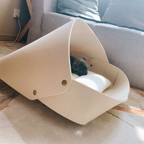 北欧羊毛毡猫窝半封闭猫窝深度睡眠狗窝冬季保暖猫房子四季通用