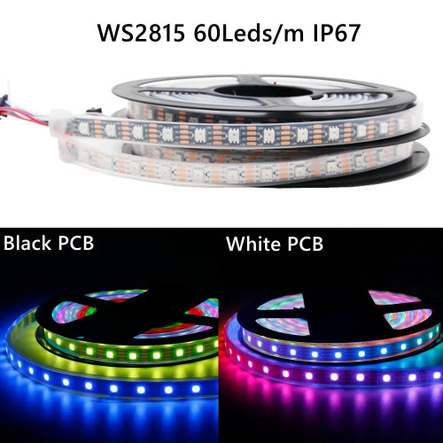 WS2815幻彩led灯条12V套管断点续传5050rgb全彩软灯带单点单控