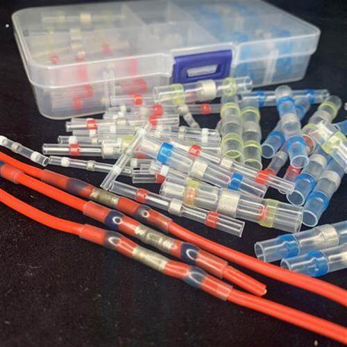 防水接线器免压焊锡环热缩管快速接线端子屏蔽线中间端子电线接头