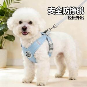 狗狗牵引绳遛狗胸背小型犬胸抱婴袋可调节宠物中型犬狗炼子幼犬泰
