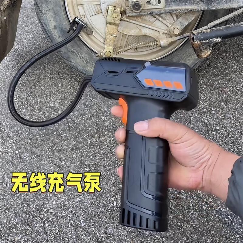 车载无线打气机汽车可携式电动打气泵轮胎多功能大功率小型打气筒
