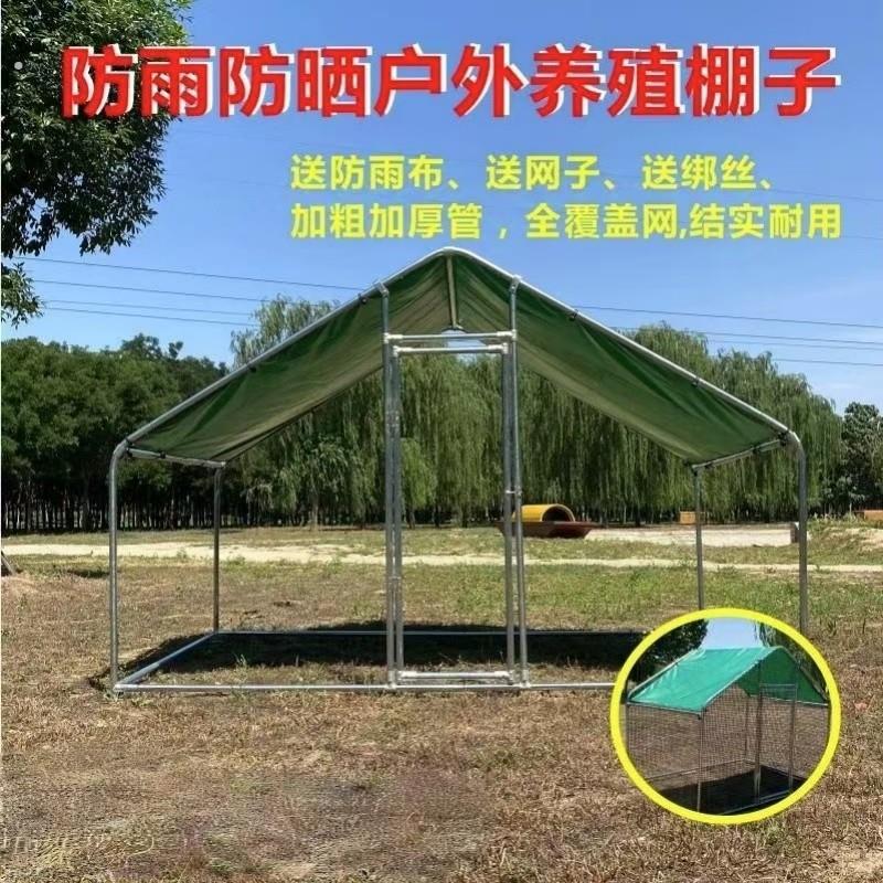 防晒鸡棚子大型鸡屋钢管篷养鸡散养家用鸽子笼自家养鸭子笼子厂家