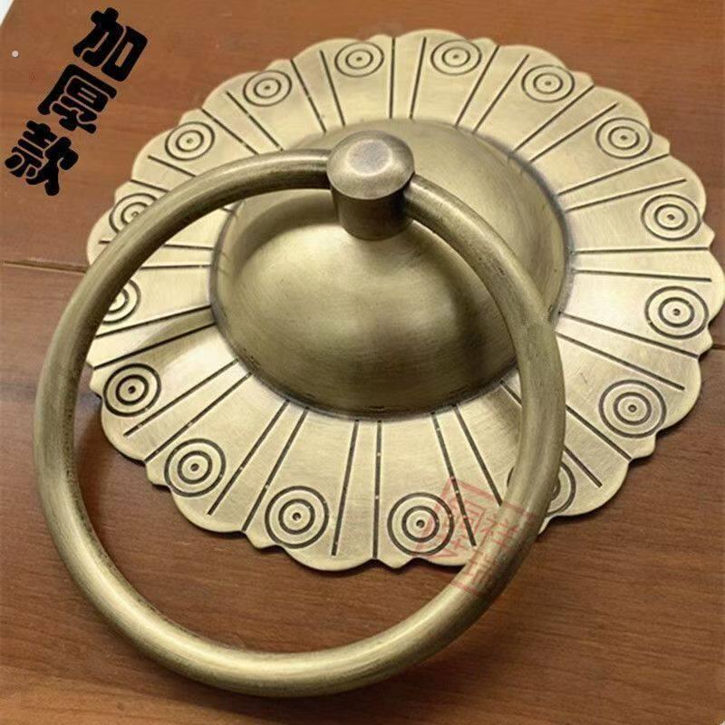 纯铜拉手中式大门全铜拉手仿古铁门把手老式门门环实心拉环拉手