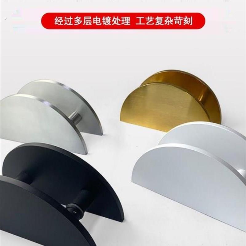 玻璃门木门拉手简易铝板半圆拉手厂家直销