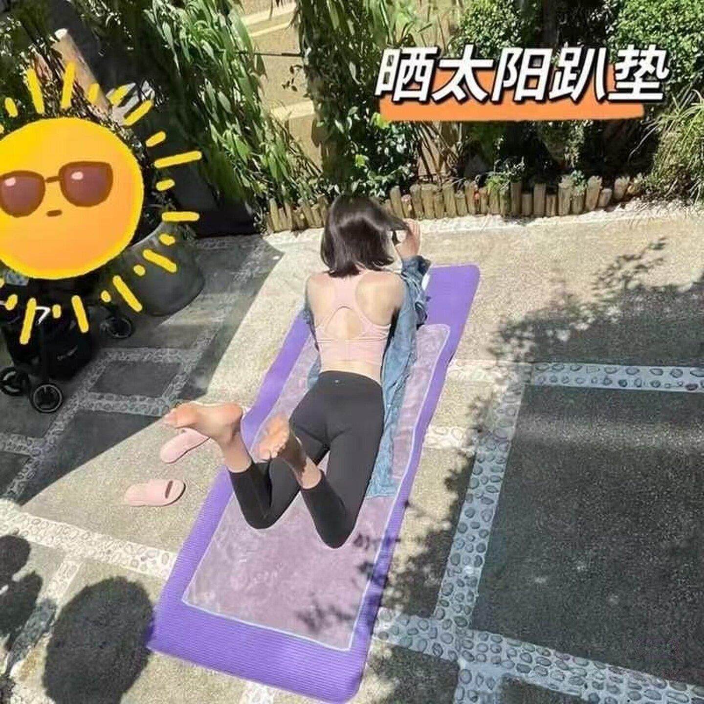 户外晒太阳垫子晒背趴垫三伏天天灸便携瑜伽垫运动健身加厚加宽垫