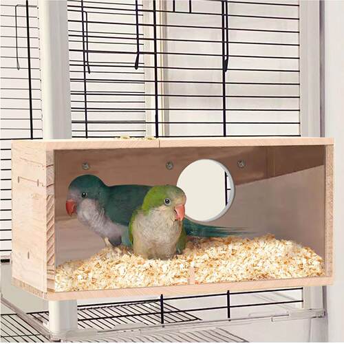 鹦鹉透明繁殖箱玄凤虎皮牡丹用鸟具用品内挂专用鸟窝鸟巢鸟房巢箱