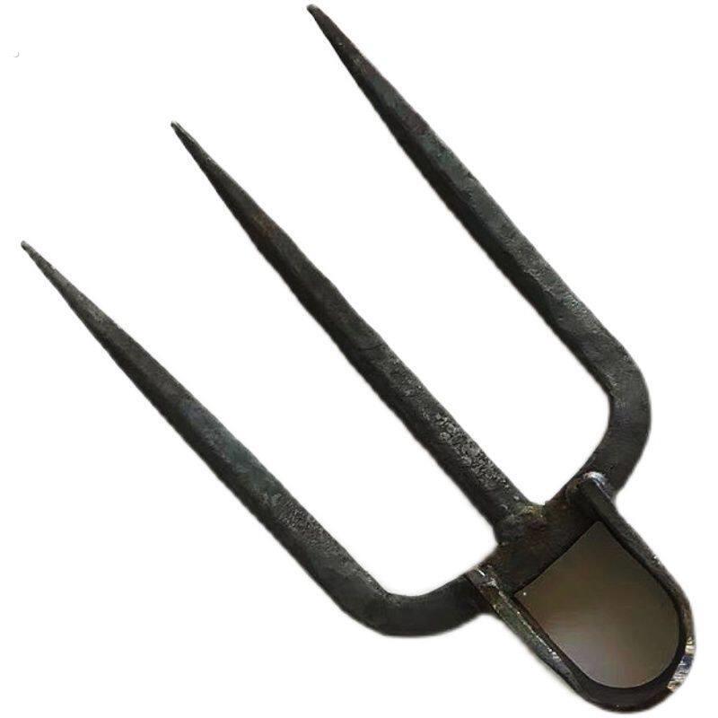 锻打农用工具耙子翻土神器开垦松土三齿锄钯搂草挖土种菜翻地钉耙