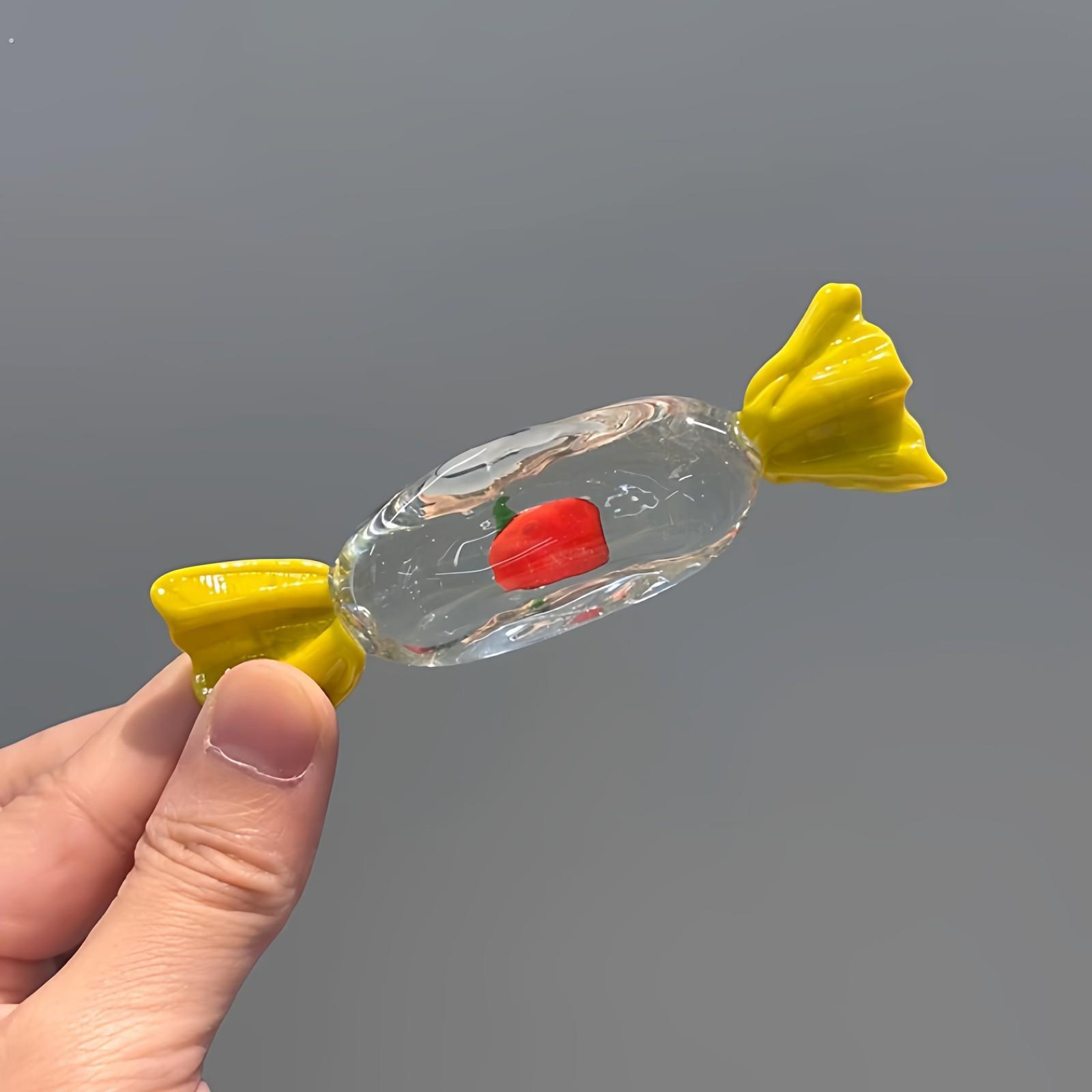 琉璃糖果桌面摆件纯手工玻璃工艺礼品摆饰手作工艺家居装饰童年儿