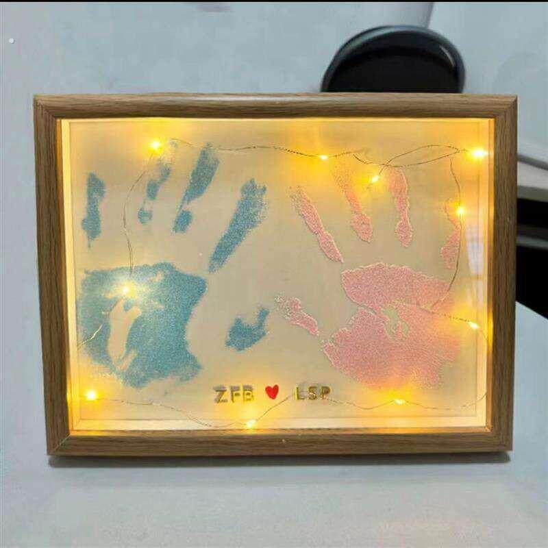 海滩沙子手印相框手印画520情人节礼物纪念品手掌印送闺蜜男友