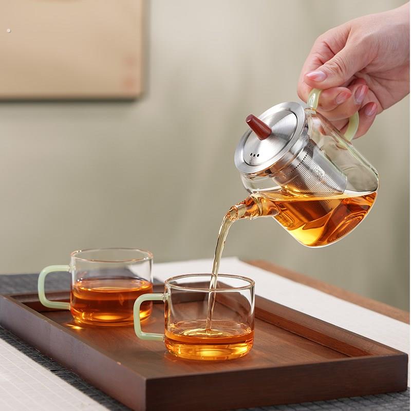 一人饮小茶壶玻璃小钢胆壶泡茶壶家用小型功夫茶具迷你壶办公室