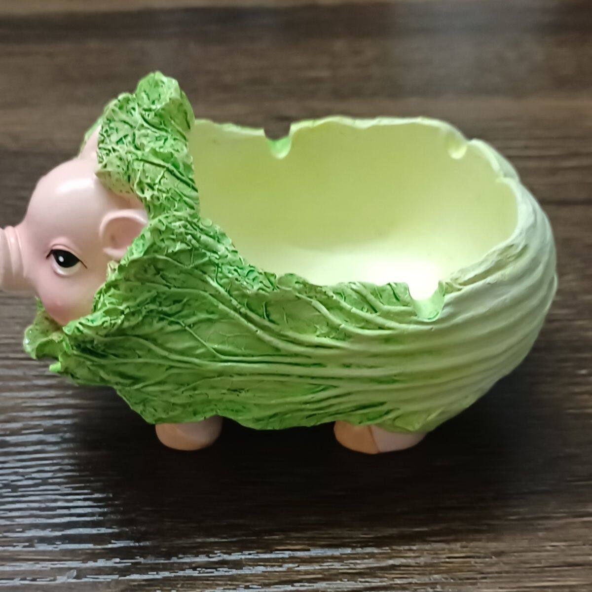 猪烟灰缸灭拱白菜创意可爱