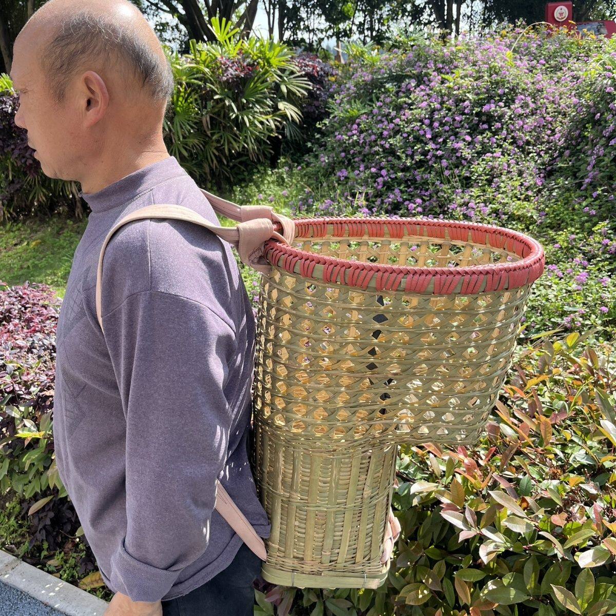 四川小孩竹编纯手工背筐季