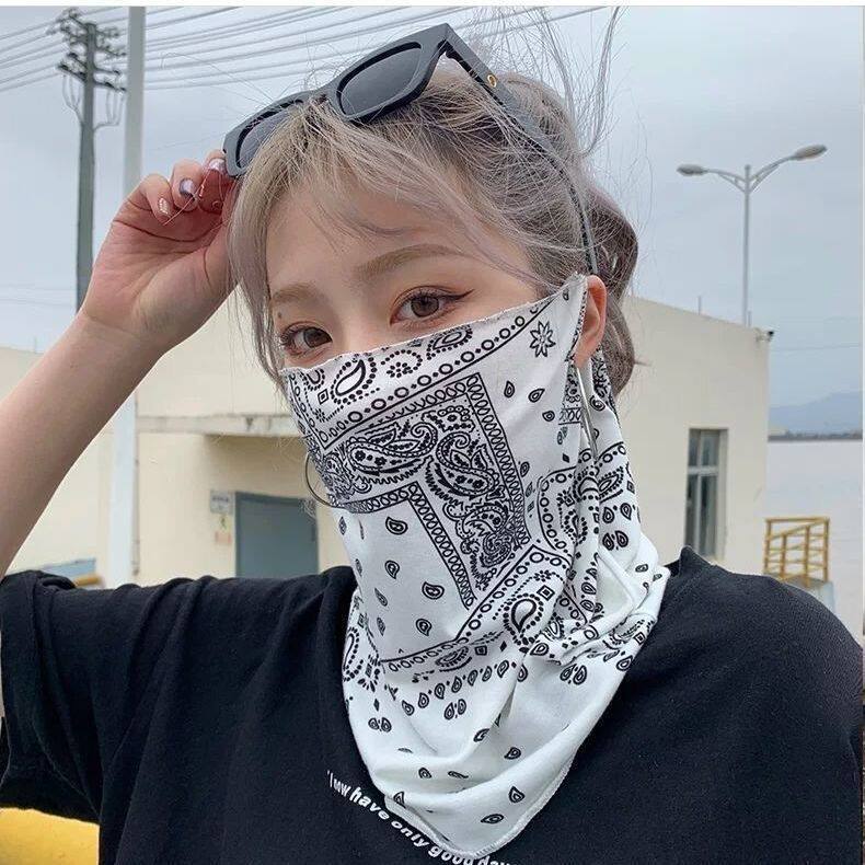 防晒面罩女全脸护颈挂耳口