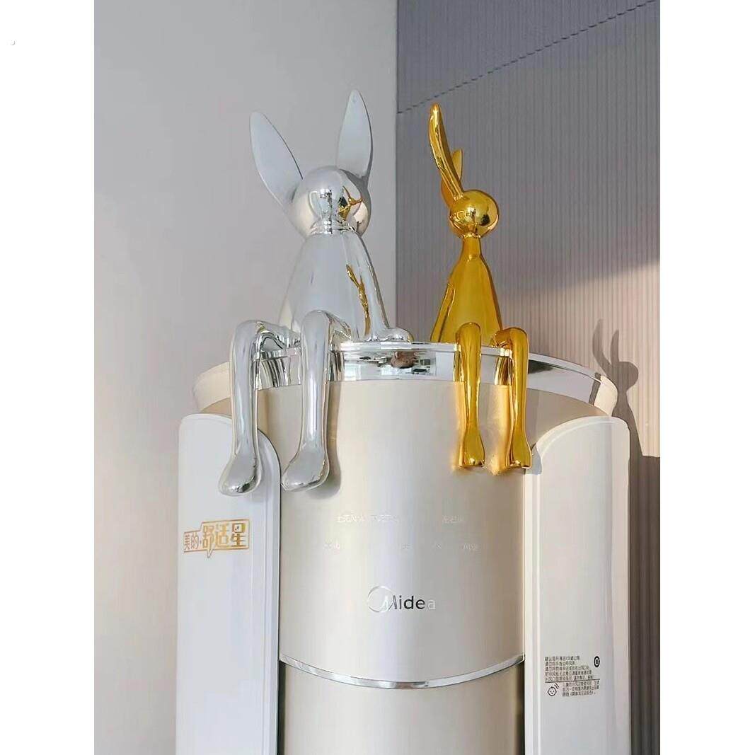 客厅立式空调上的装饰顶部摆件置物架柜子展示直播背景装饰摆件