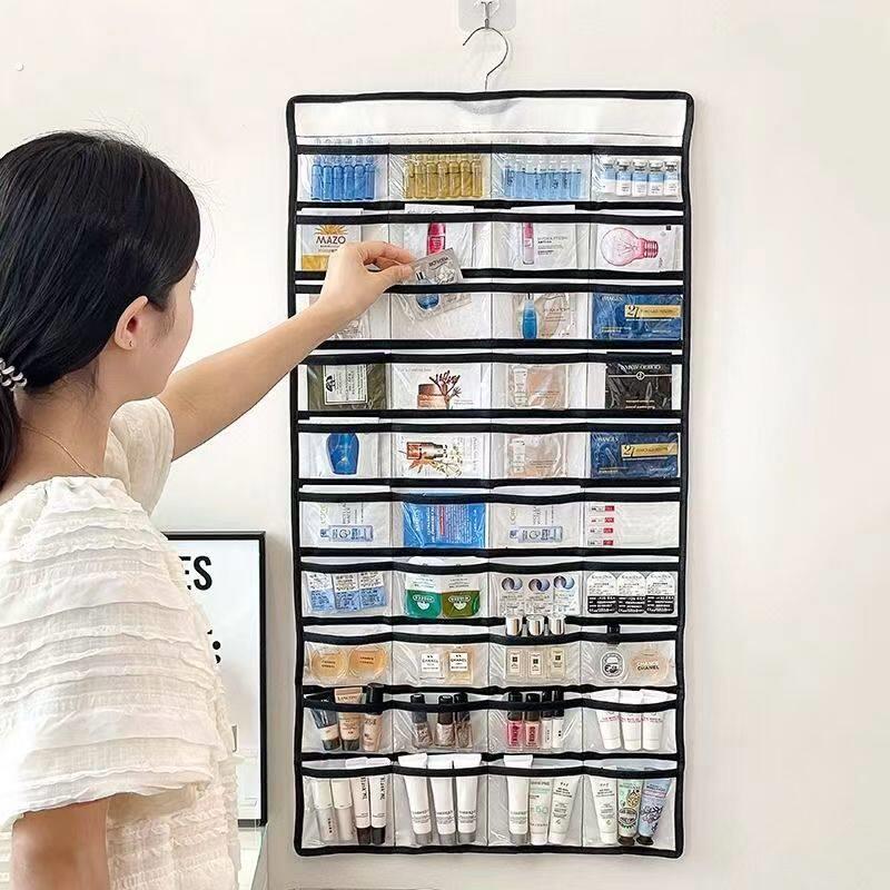 化妆品收纳神器唇釉化妆刷眼影可壁挂大容量悬挂式置物袋宿舍挂兜