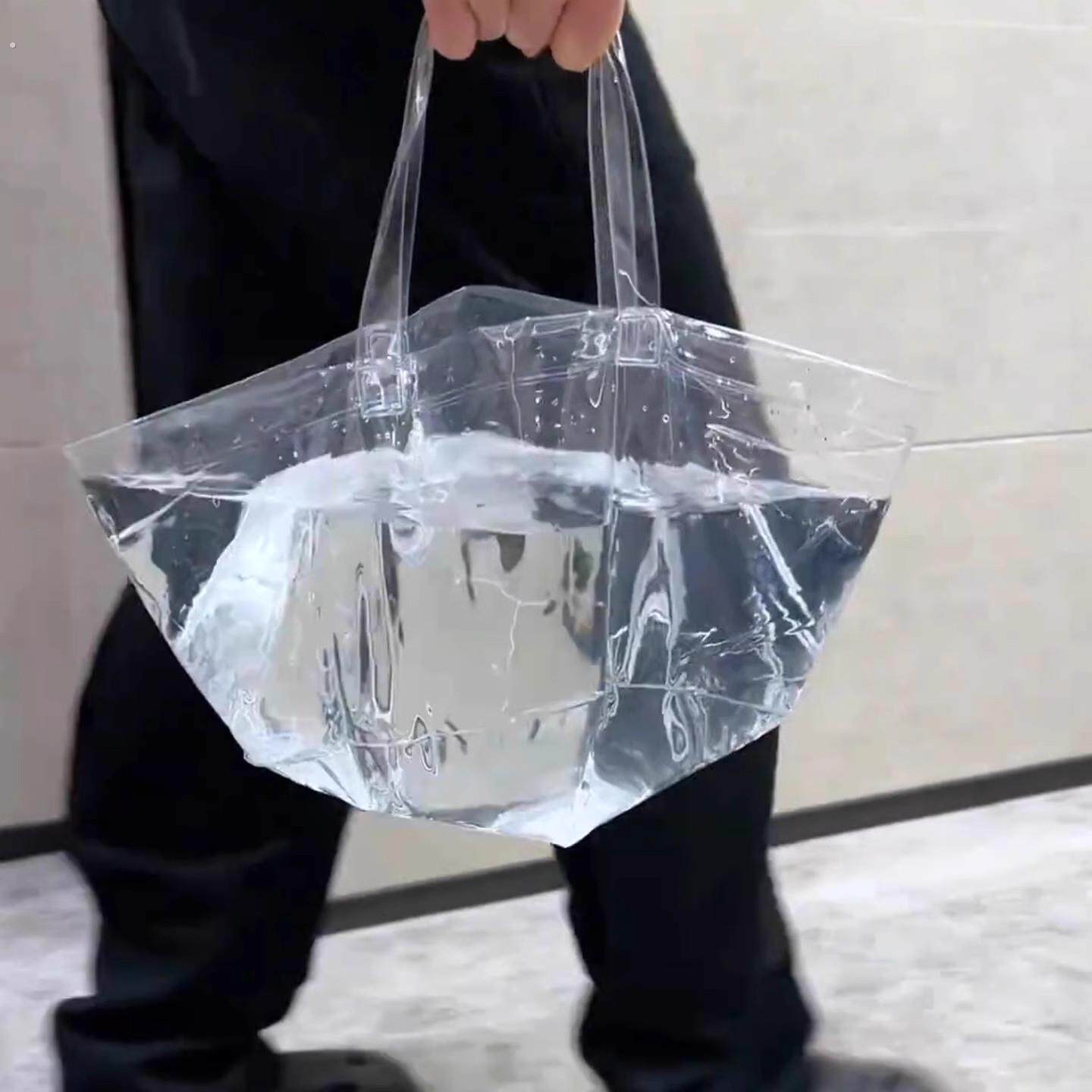 手提式水桶旅行大容量装水袋大号加厚户外洗菜一次性透明压缩水桶