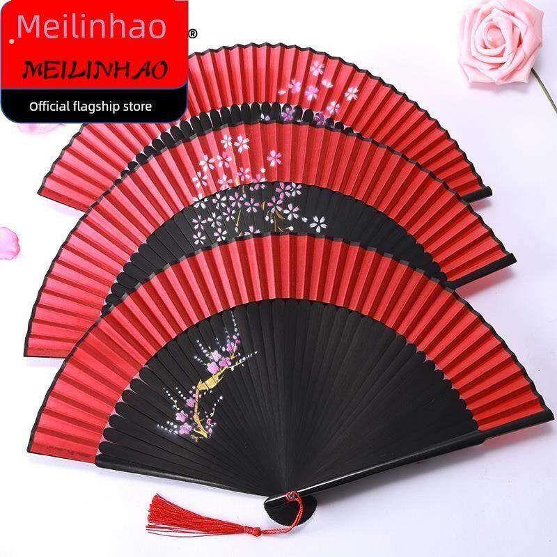 古风中式送明月舞扇网红女士礼物古装古典汉布夏季折扇