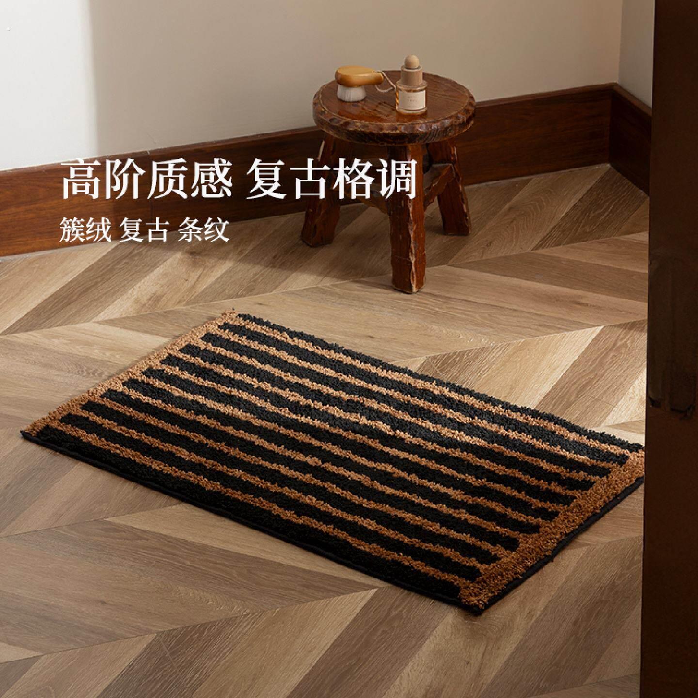 中古风地垫浴室卫生间门口防滑吸水垫子家用阳台卧室地毯脚垫软垫