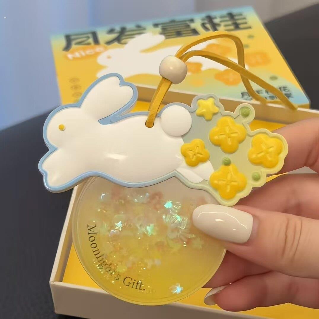 月发富桂玉兔挂件中秋节礼物香薰汽车挂件送男生女朋友闺蜜伴手礼