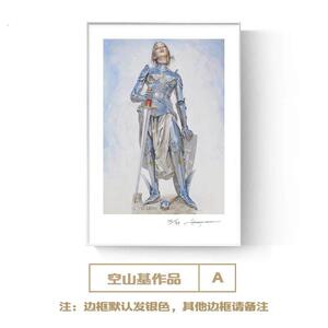 空山基圣女贞德梦露潮流挂画客厅装饰画玄关样板房壁画别墅版画