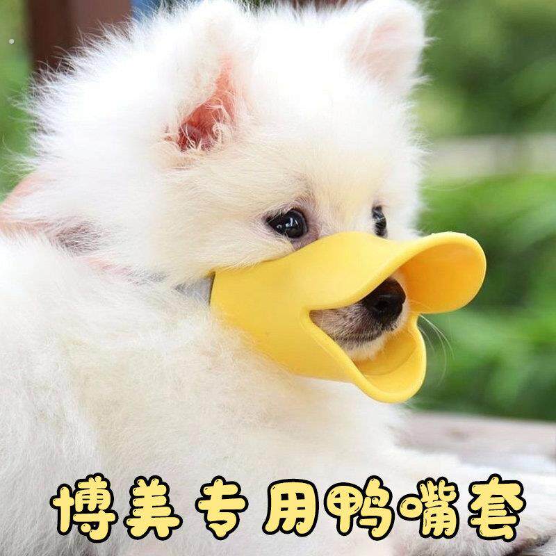 博美专用鸭子嘴套防乱吃防叫小体狗狗防咬口罩嘴罩小型犬可喝水