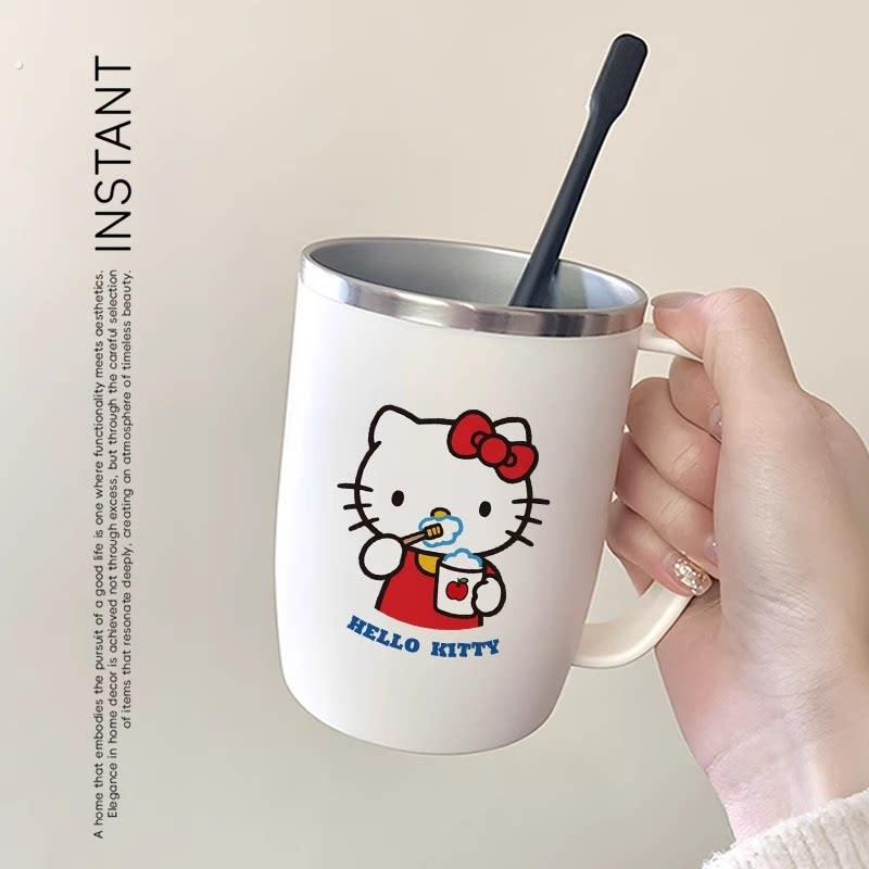 可爱漱口杯高颜值304不锈钢洗漱杯防霉带把手刷牙杯情侣漱口杯子