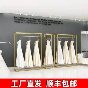 铁艺专用婚纱架子落地式高档婚纱店双层男装展示架照相馆礼服挂衣