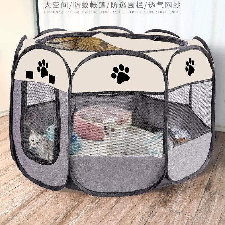 宠物围栏室内家用可折叠便携猫笼狗狗可移动网布外出简易款猫笼子图片