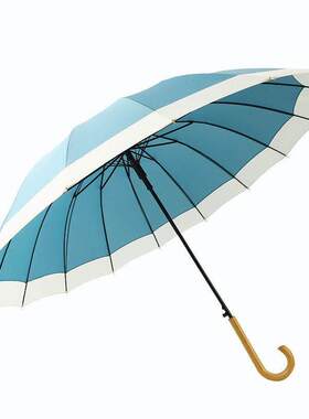 日系拼接高端长柄伞女超大雨伞晴雨两用伞直杆大号马卡龙拼色雨伞