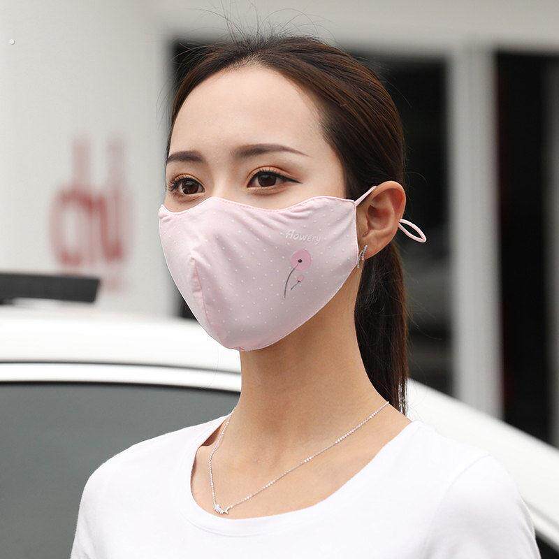 口罩女加大夏季薄款防晒夏天骑车冰丝开口露鼻透气遮阳护眼角可洗