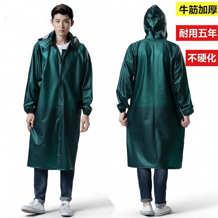 牛筋珠光料雨衣长衣风衣绿加厚耐磨户外干活耐用防水裤防暴防渗水