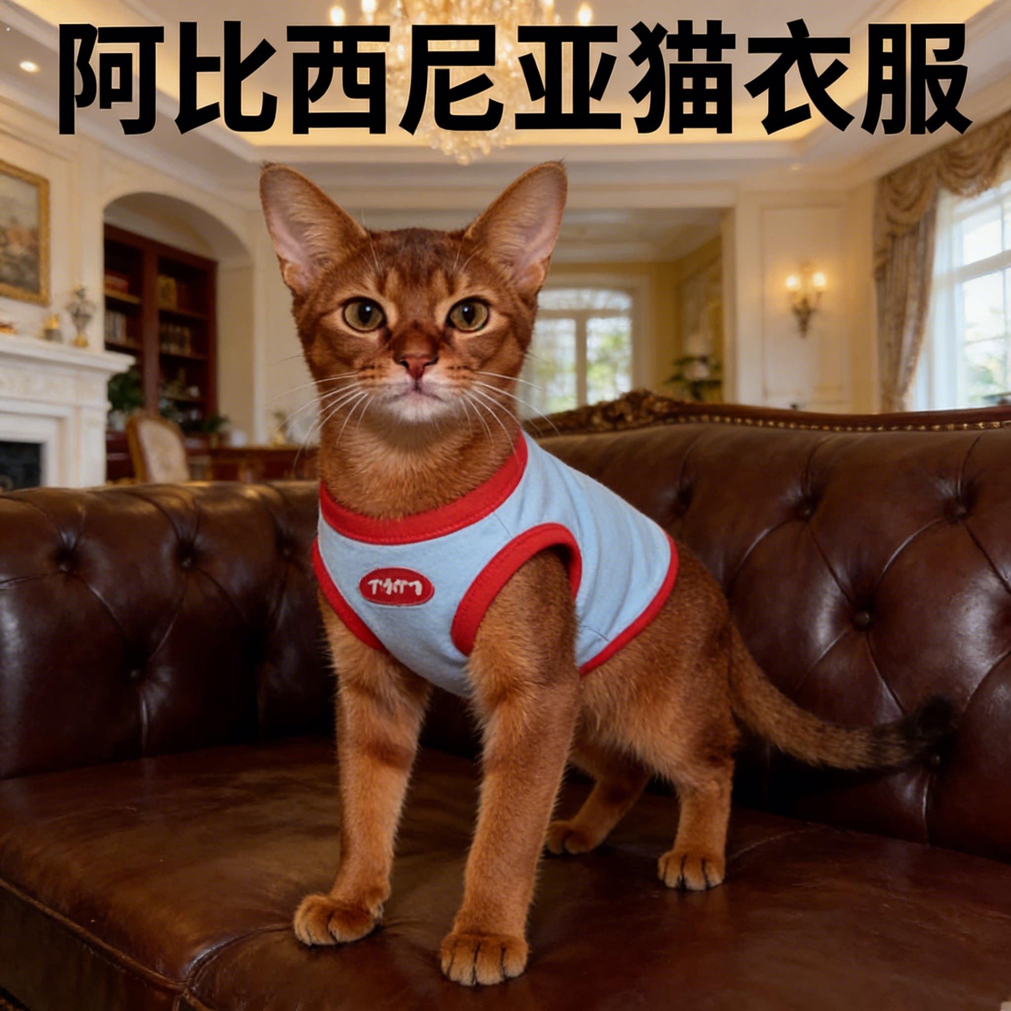 阿比西尼亚毛衣服四季猫咪专用防掉毛背心透气薄款外出可爱服饰