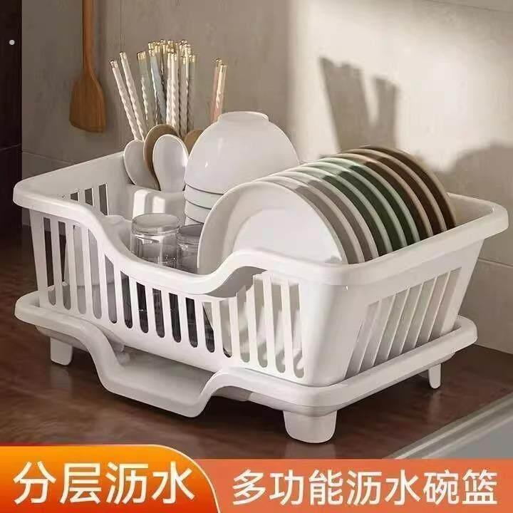 加厚沥水碗架收纳架厨房水槽置物架碗柜碗盘架滴水沥水筷子收纳架