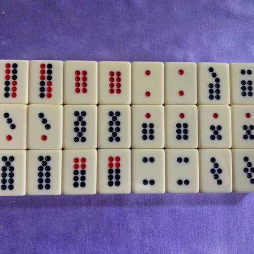 老式骨牌4牌九24张高档骨牌精湛工艺专业麻将游戏体验