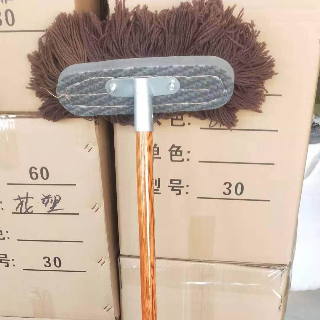 木头毛线洗车拖把加长不锈钢杆洗车刷软毛刷车刷子大车用除尘神器