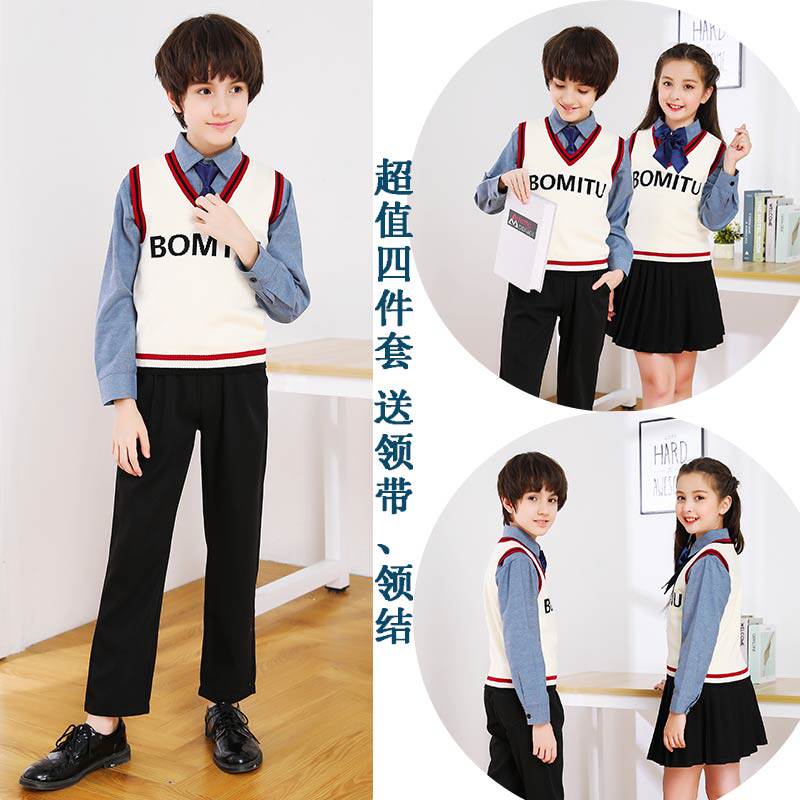 新年儿童大合唱服装演出服中小学生男女童诗歌朗诵表演服喜庆校服