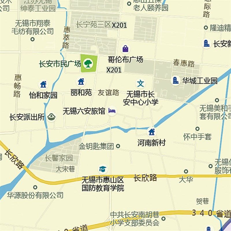 2023新款无锡市区地图贴图办公室挂图高清防水墙壁贴超大装饰画定