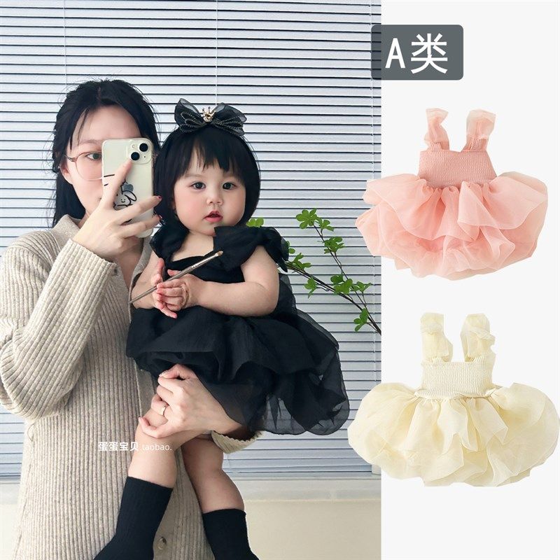 女宝宝夏装连衣裙子吊带公主女童蓬蓬纱裙洋气婴儿一周岁礼服夏季